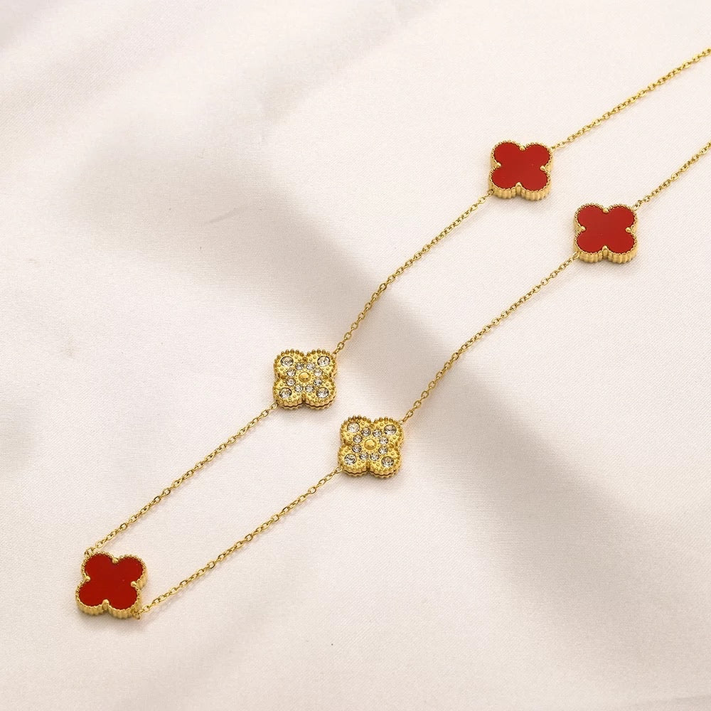 Double Toned Necklace (Clover)