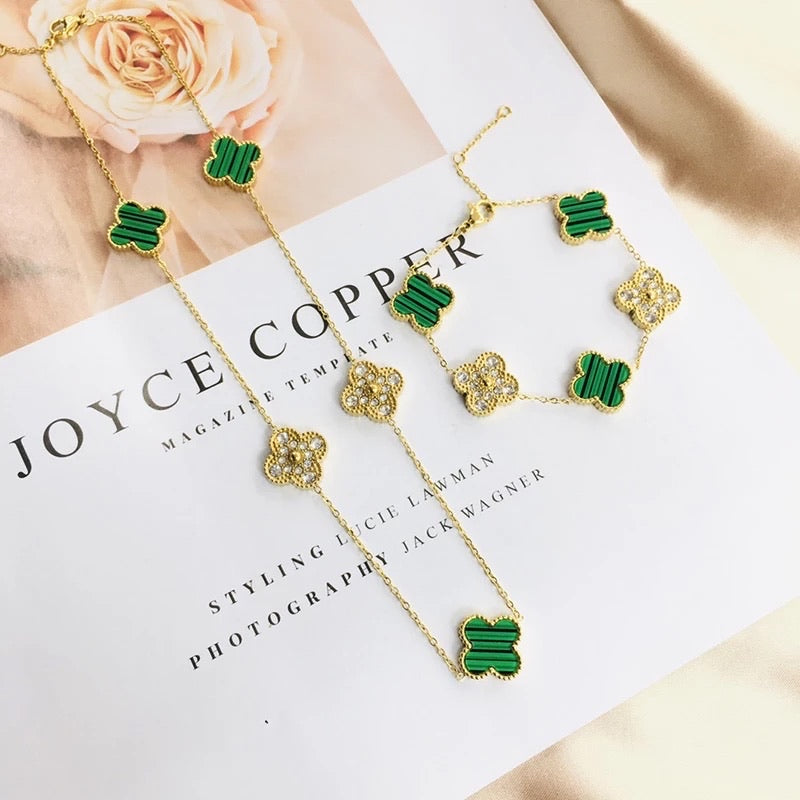 Double Toned Necklace (Clover)