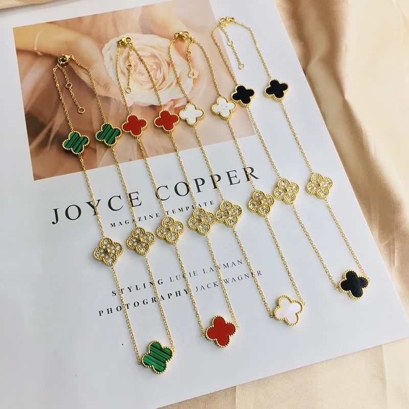 Double Toned Necklace (Clover)