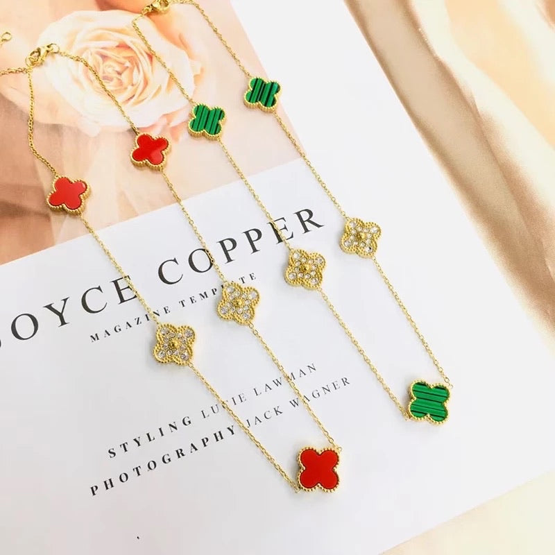 Double Toned Necklace (Clover)