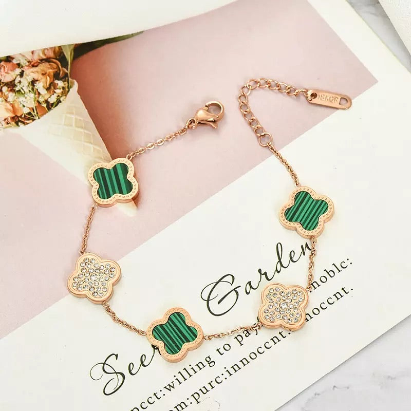 Double Toned Bracelet (Clover)