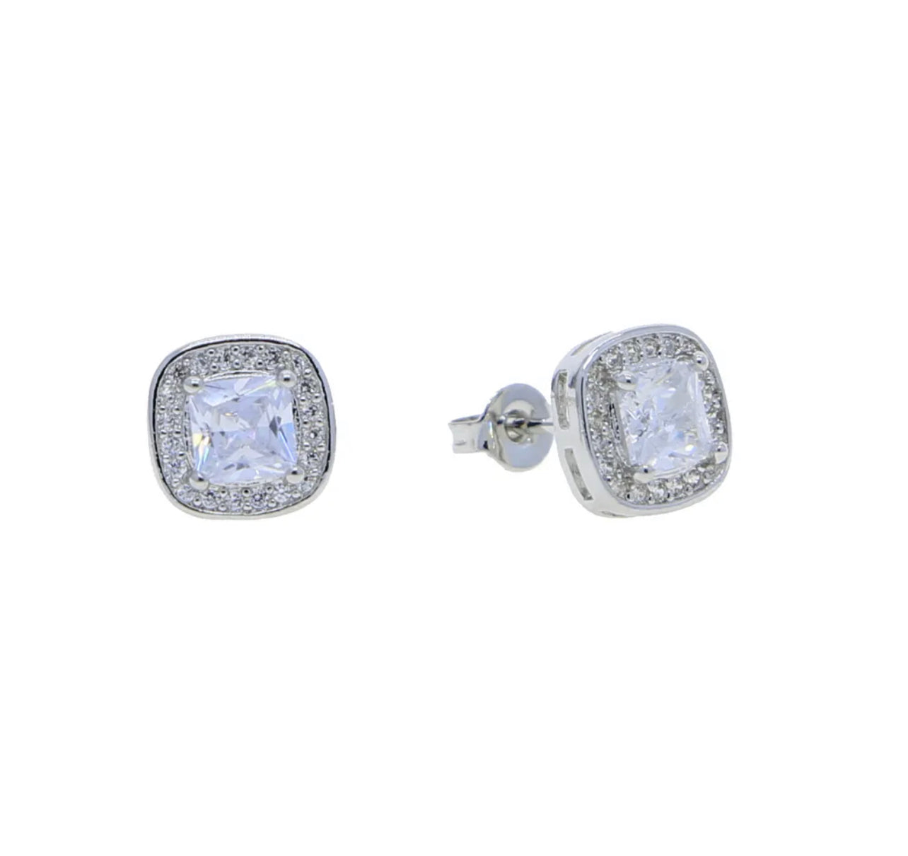 Cluster Diamonds Stud Earrings